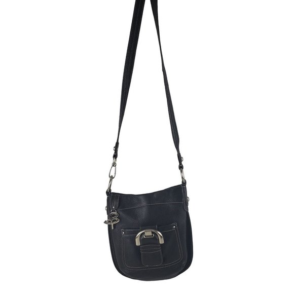 B Makowsky Soft Leather Tote: Black Crossbody Shoulder Bag - Picture 2 of 7